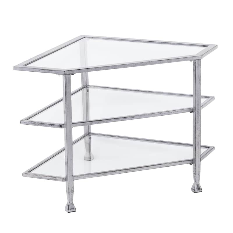 SEI Furniture Jensen Metal Corner Media TV Stand for TV's up to 33.25"