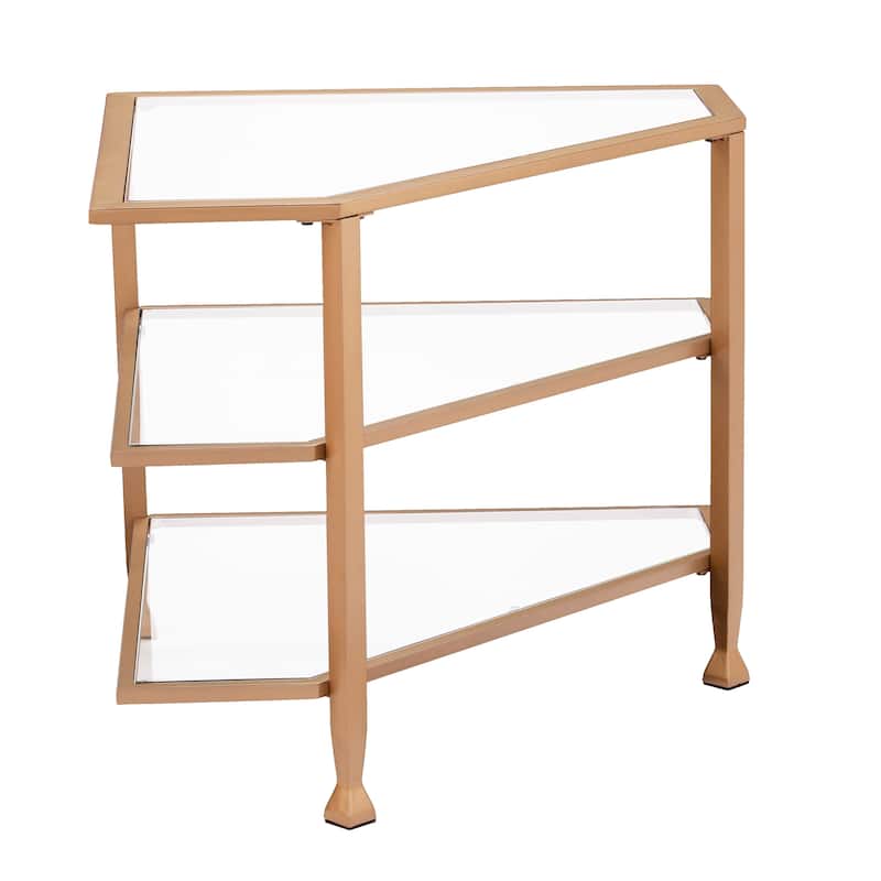 SEI Furniture Jensen Metal Corner Media TV Stand for TV's up to 33.25"