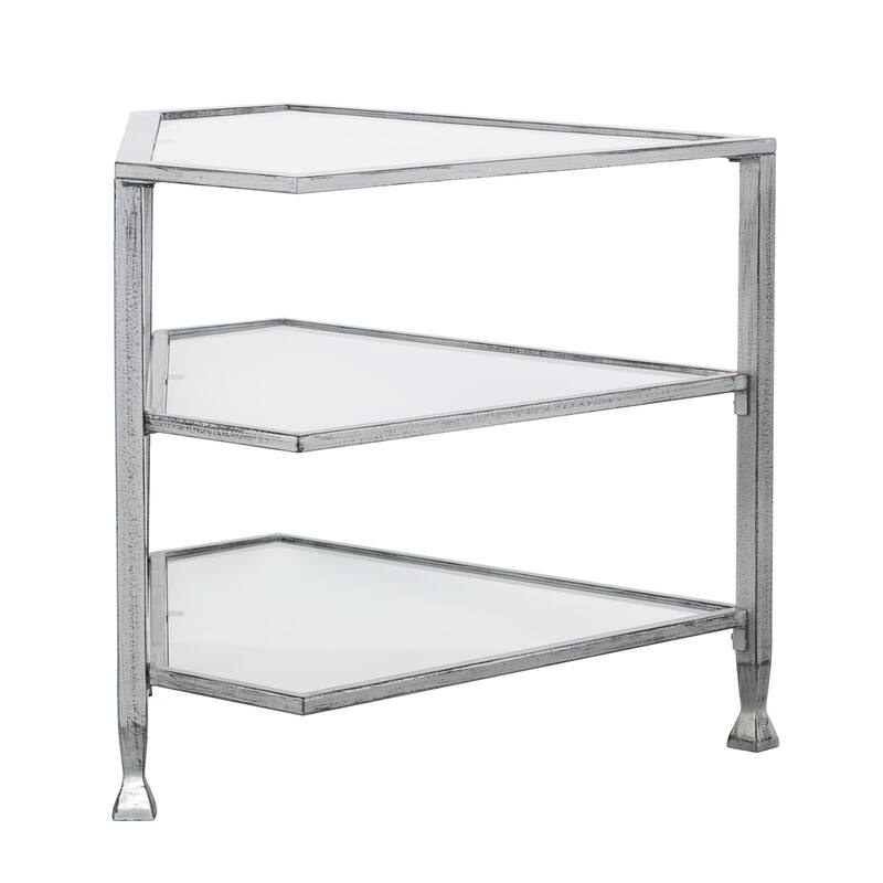 SEI Furniture Jensen Metal Corner Media TV Stand for TV's up to 33.25"
