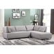 preview thumbnail 2 of 1, Modern Elvis Right Side Chaise Sectional Sofa with Metal Legs