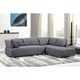 preview thumbnail 1 of 1, Modern Elvis Right Side Chaise Sectional Sofa with Metal Legs