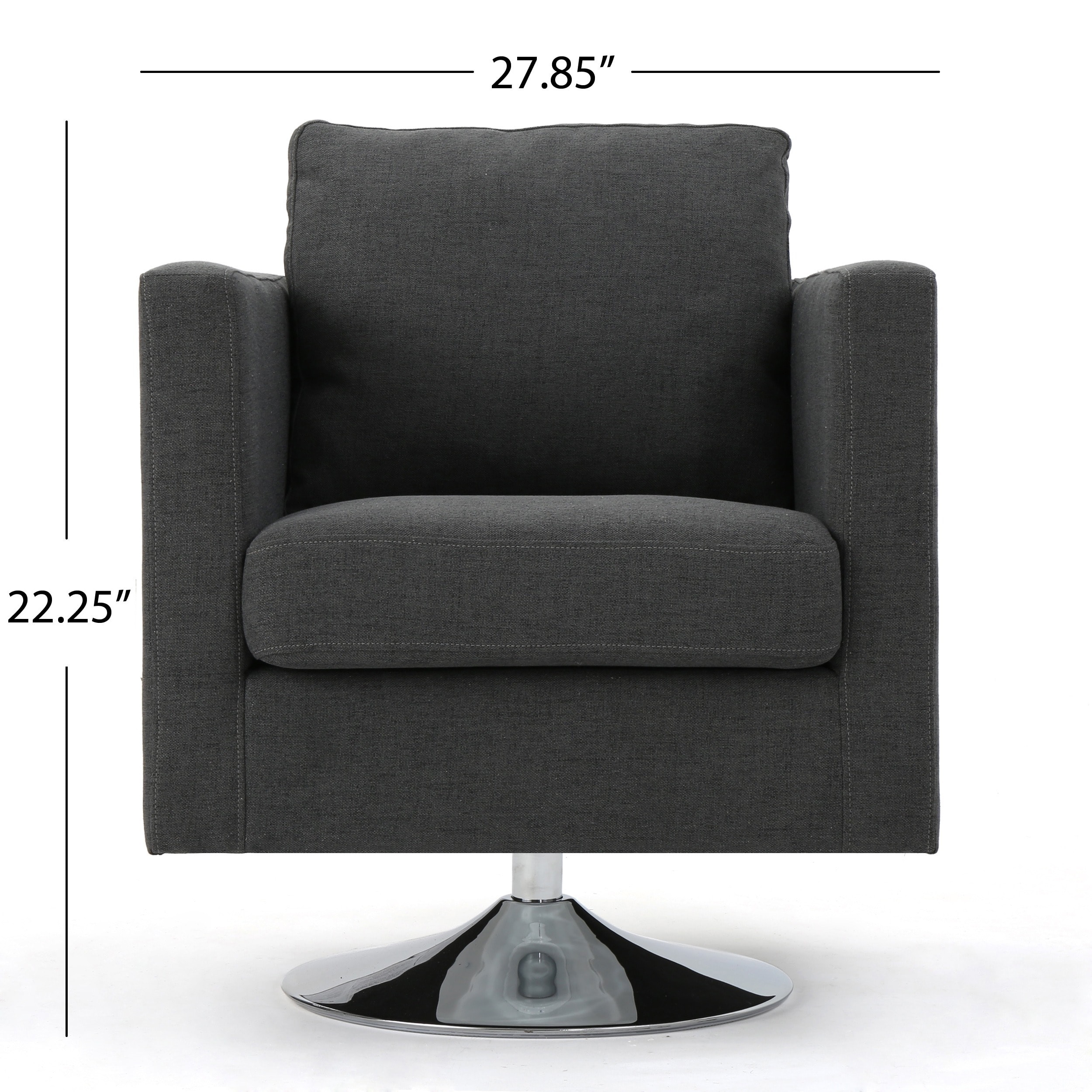 holden modern fabric swivel club chair by christopher knight home