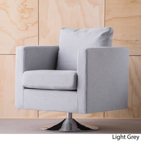 Holden Modern Fabric Swivel Club Chair by Christopher Knight Home