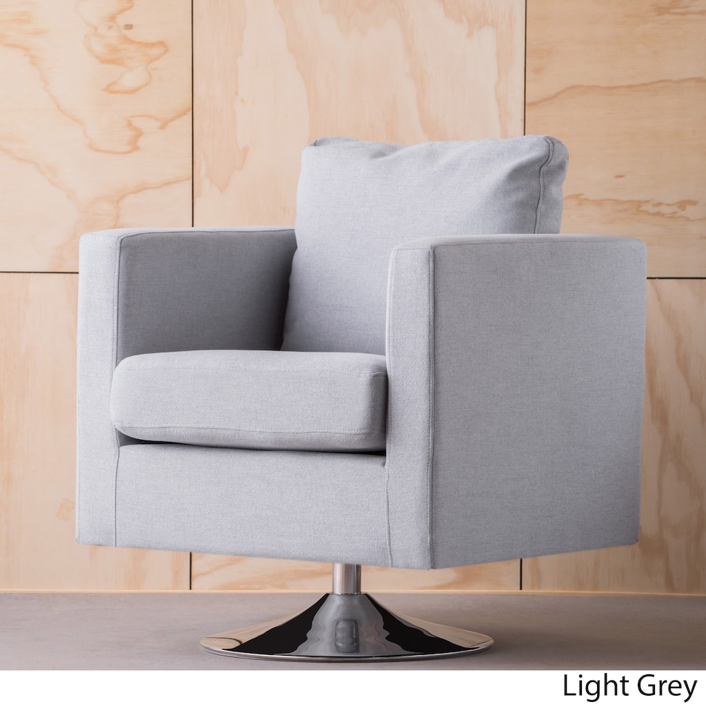 Holden Modern Fabric Swivel Club Chair by Christopher Knight Home