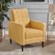 Mervynn Mid-Century Modern Button Tufted Fabric Recliner by Christopher Knight Home - Muted Yellow