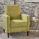 Mervynn Mid-Century Modern Button Tufted Fabric Recliner by Christopher Knight Home