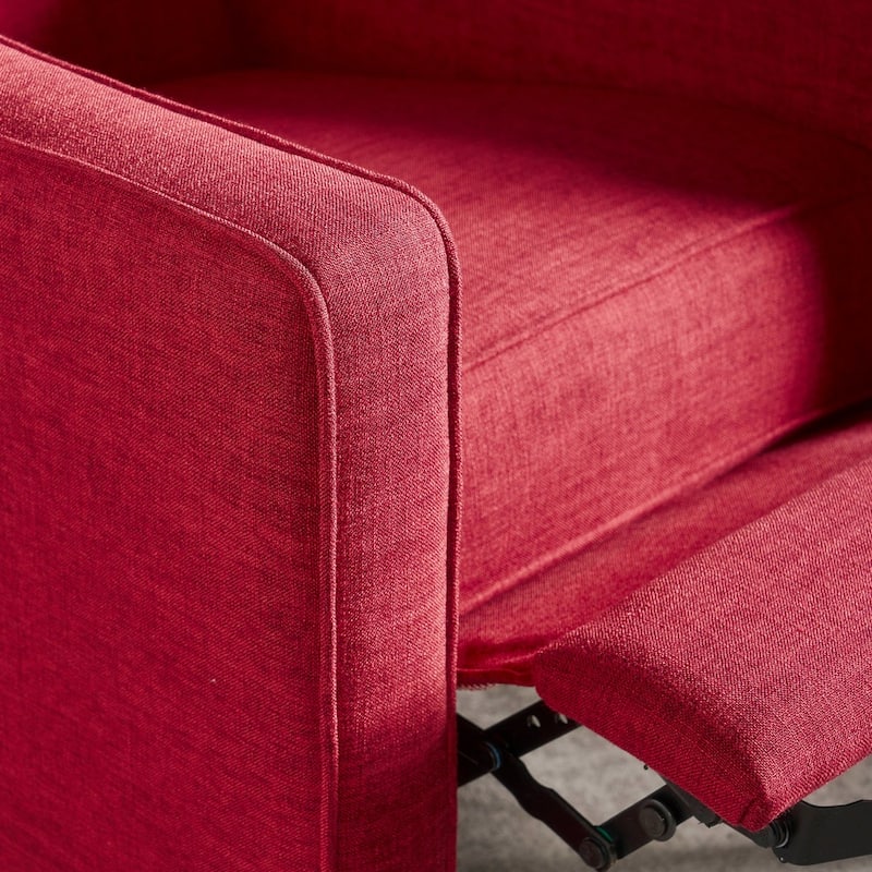 Mervynn Mid-Century Modern Button Tufted Fabric Recliner by Christopher Knight Home