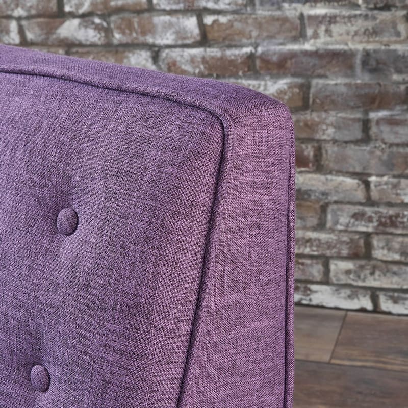Mervynn Mid-Century Modern Button Tufted Fabric Recliner by Christopher Knight Home