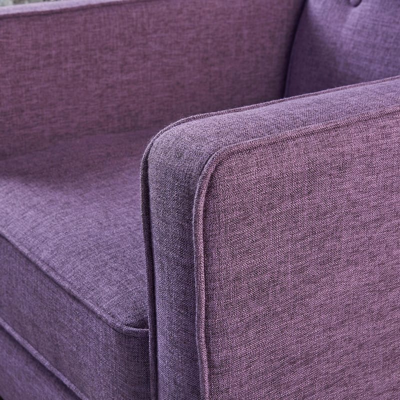 Mervynn Mid-Century Modern Button Tufted Fabric Recliner by Christopher Knight Home