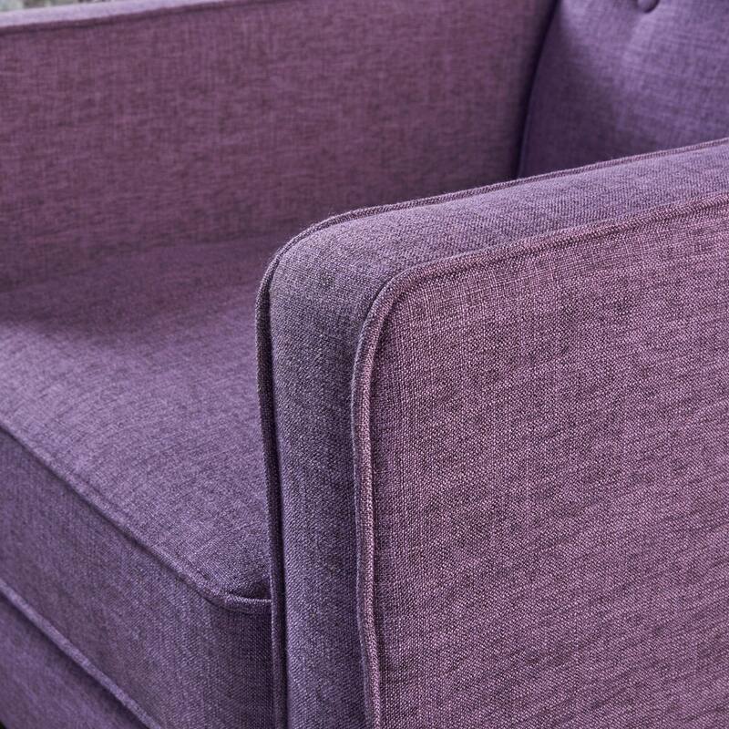 Mervynn Mid-Century Modern Button Tufted Fabric Recliner by Christopher Knight Home