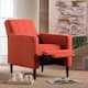 Mervynn Mid-Century Modern Button Tufted Fabric Recliner by Christopher Knight Home - Muted Orange