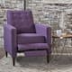 Mervynn Mid-Century Modern Button Tufted Fabric Recliner by Christopher Knight Home - Muted Purple