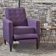 preview thumbnail 67 of 79, Mervynn Mid-Century Modern Button Tufted Fabric Recliner by Christopher Knight Home Muted Purple