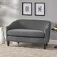 preview thumbnail 1 of 10, Justine Fabric Loveseat by Christopher Knight Home Dark Grey