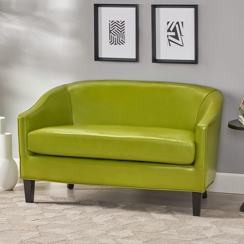 Justine Faux Leather Loveseat by Christopher Knight Home