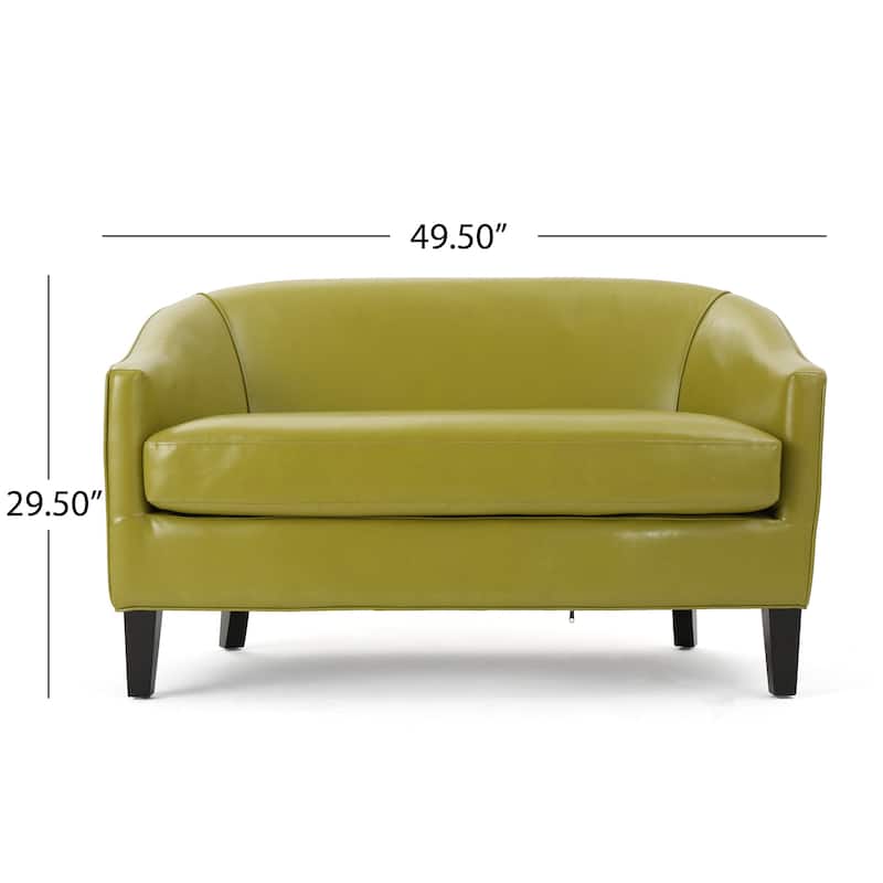 Justine Faux Leather Loveseat by Christopher Knight Home