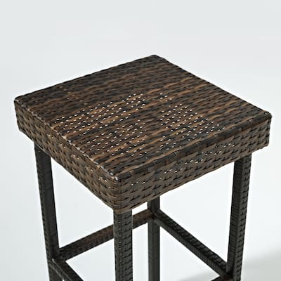 Crosley Palm Harbor Outdoor Wicker 24" Counter Height Stool (Set of 2) - N/A
