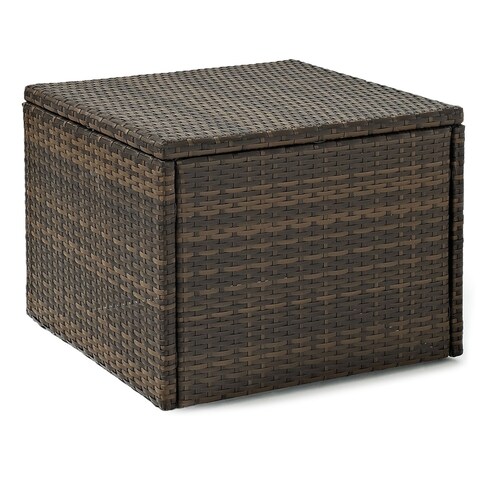 Palm Harbor Brown Wicker Outdoor Coffee Sectional Table
