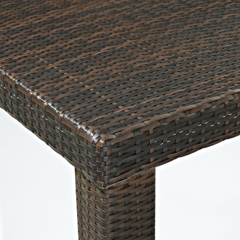 Crosley Palm Harbor Brown Wicker High Outdoor Dining Table - 48 "W x 30 "D x	36 "H