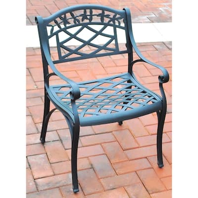 Crosley Sedona Cast Aluminum Arm Chair in Charcoal Black Finish (Set of 2)