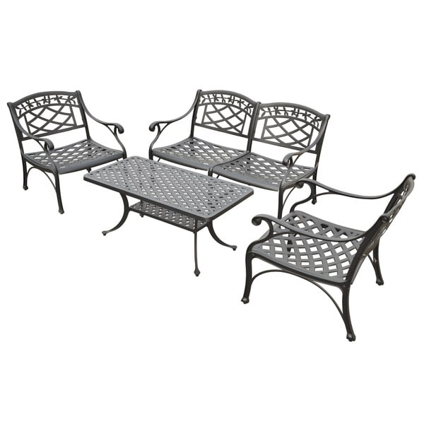 Crosley Sedona 4 Piece Cast Aluminum Outdoor Conversation Seating Set Bed Bath Beyond 15049361