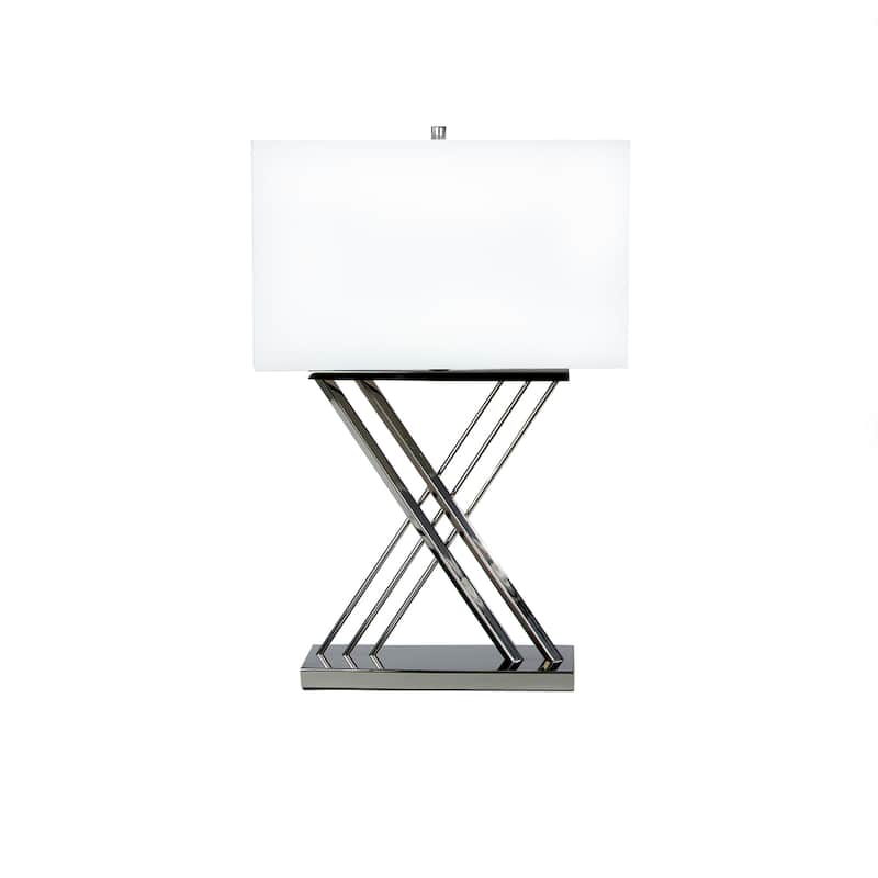 Finesse Decor X Shape Chrome Table Lamp