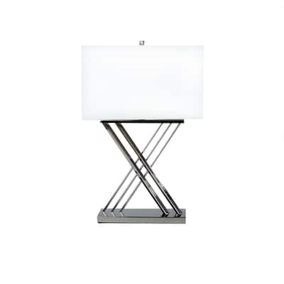 Finesse Decor X Shape Chrome Table Lamp