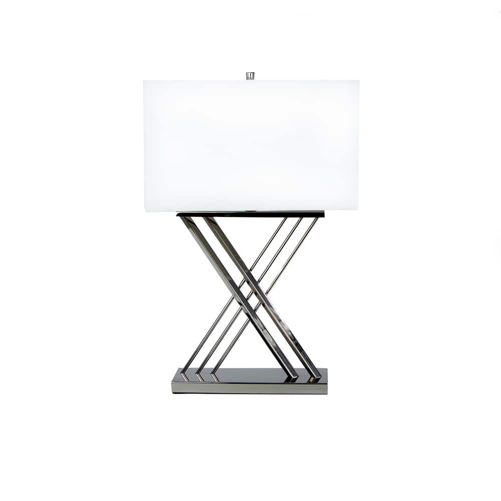 Finesse Decor X Shape Chrome Table Lamp