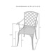 Sedona 46" Five Piece Cast Aluminum Outdoor Dining Set in Black - Thumbnail 2