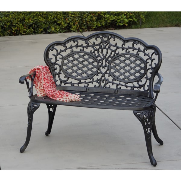 Shop Plazzo Cast Aluminum Garden Bench - Free Shipping Today