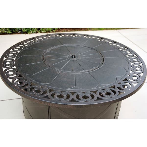 Shop Darlee Oceanside Cast Aluminum 5 Piece Chat Set 47 Round