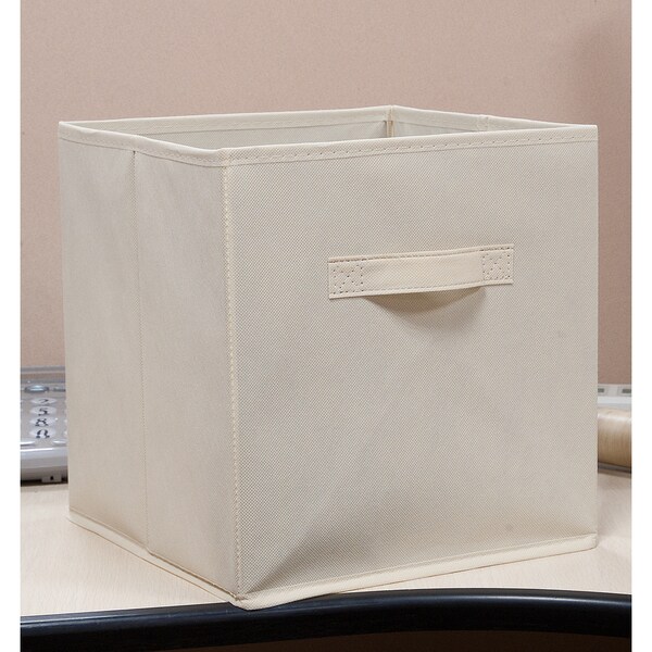 Homestar Fabric Bin-Beige (Pack of 3) - Bed Bath & Beyond