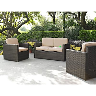 Palm Harbor 3 Piece Outdoor Wicker Seating Set