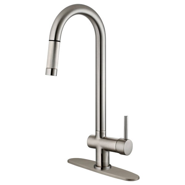 LK13B Pull Out Kitchen Faucet, Brushed Nickel Finish