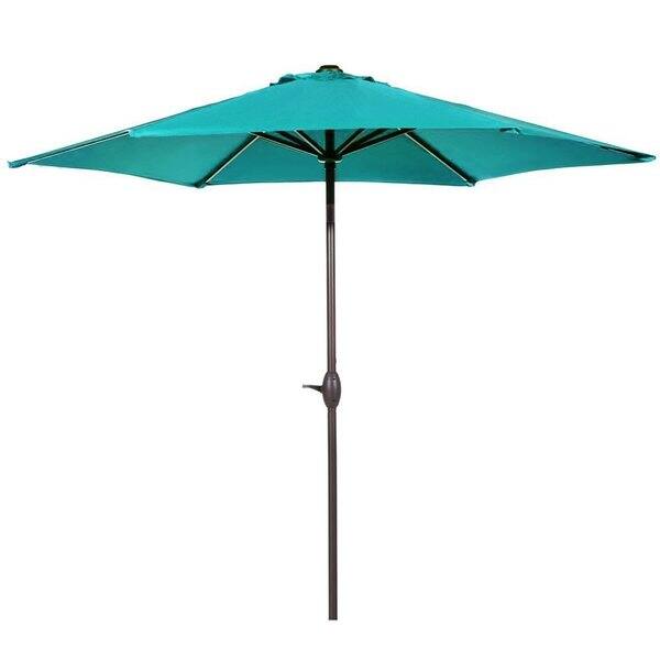 Shop Black Friday Deals On Abba Patio 9 Feet Patio Umbrella With Push Button Tilt And Crank Turquoise Overstock 15050111