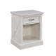 preview thumbnail 4 of 6, Seaside Lodge Off-White 2-Piece King Headboard and Nightstand Set by homestyles