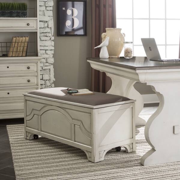 Shop Hancock Park File Storage Bench In Weathered Oak And Vintage