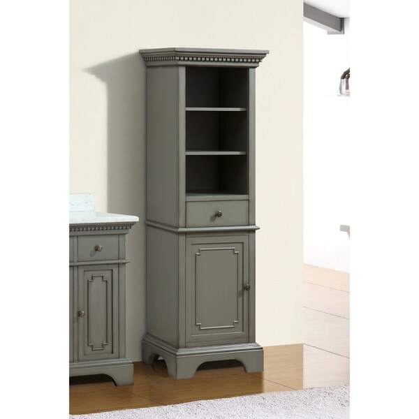 Azzuri Hastings French Grey 22-inch Linen Tower - 22"W x 65"H