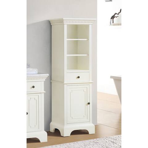 Azzuri Hastings French White 22-inch Linen Tower - 22"W x 65"H - 22"W x 65"H
