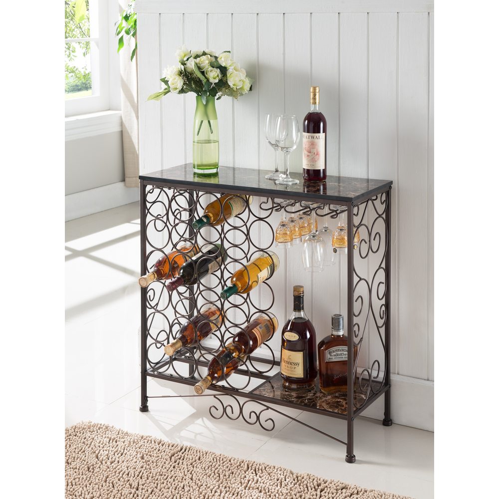 Copper Grove  Bylot Bronze Metal Storage Wine Rack (buffet)