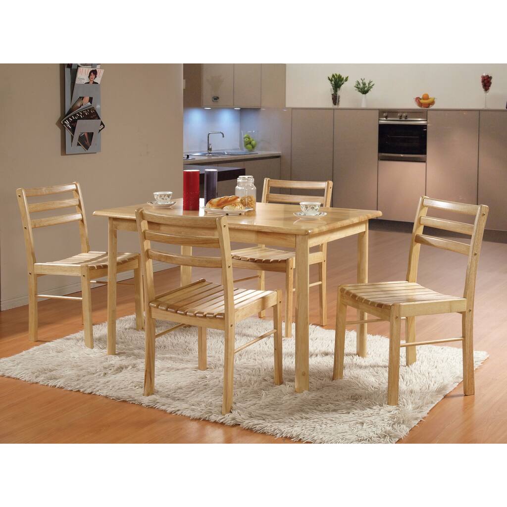 5-piece Natural Wood Kitchen Dinette Set