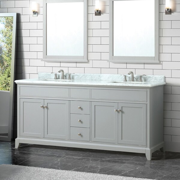 light grey vanity