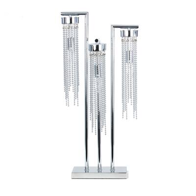 Finesse Decor Beaded Chrome Table Lamp - Large