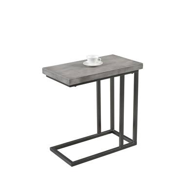 Best Master Furniture YFT3 Metal and Wood Side Table