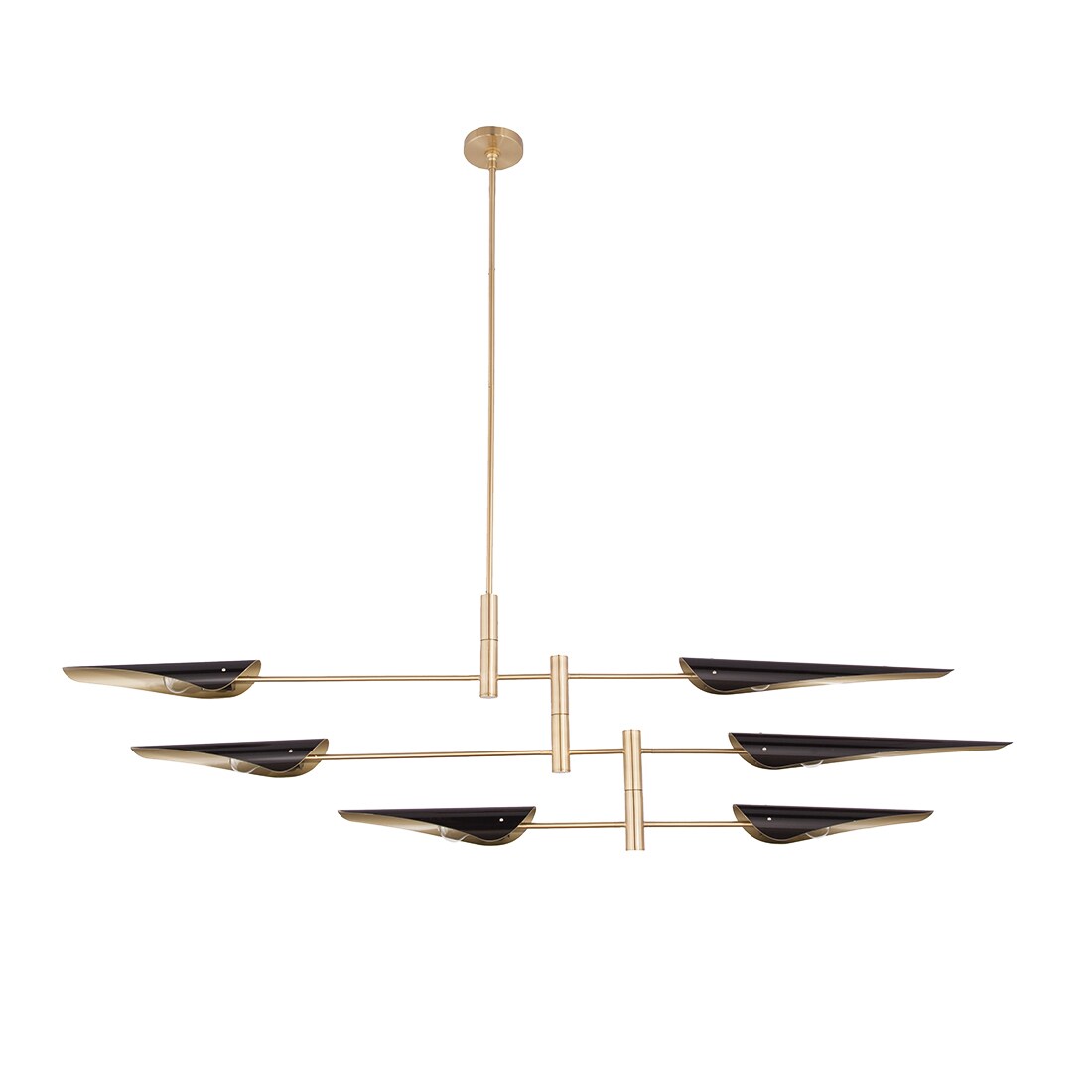 Hans Andersen Home Spenst Black and Gold Metal Modern Chandelier (Spenst Chandelier) - Chandeliers For Bedrooms by Overstock.com