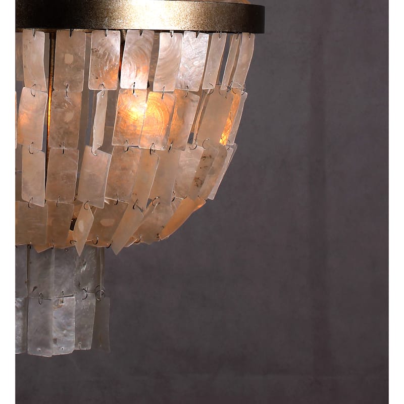 AA Warehousing 3 Light Chandelier in Silvery Gold finish