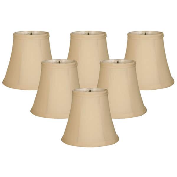 set of 2 Urbanest Swirl Pleated Chandelier Lamp Shades Bell 3"x6"x5" Off White