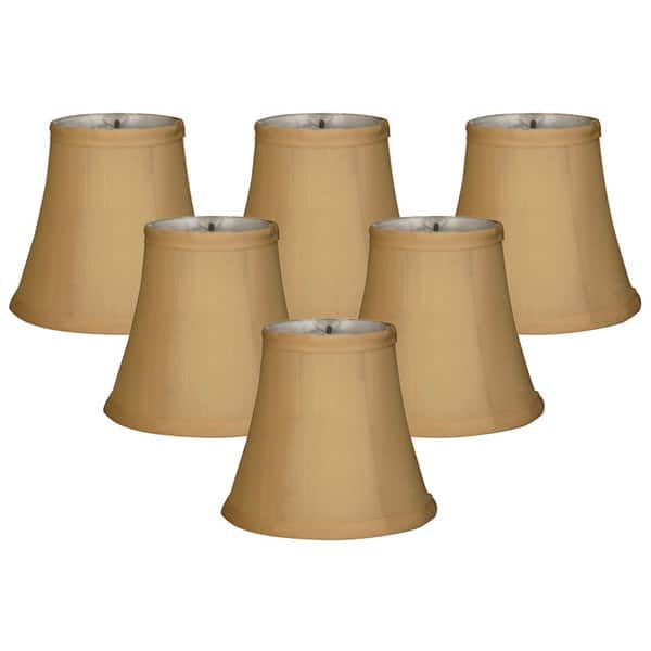 Royal Designs Gold Fabric Chandelier Lampshades (Pack of 6) - Bed Bath ...