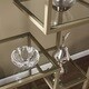 preview thumbnail 2 of 9, SEI Furniture Jensen Metal/Glass Asymmetrical Etagere/Bookcase - Matte Khaki