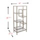 preview thumbnail 11 of 9, SEI Furniture Jensen Metal/Glass Asymmetrical Etagere/Bookcase - Matte Khaki